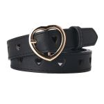 Faux Leather Belt - Pin Buckle Hollowed-out Perforation-free Belt