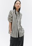 Shirt - Cream Black Striped