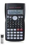 Scientific Calculator 2-LINE Display Digital Lcd KK-82MS-D Incl Battery