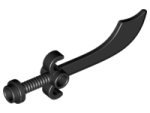 Parts Minifigure Weapon Sword Scimitar 43887 - Black