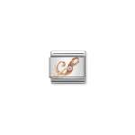 Composable Classic Link Letter S In Rose Gold And Cubic Zirconia
