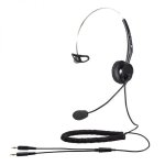 Calltel T400 Mono-ear Noise-cancelling Headset – Dual 3.5MM Jacks