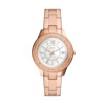 Fossil Stella Three-hand Date Rose Gold-tone Women's Watch ES5131