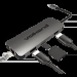 Volkanox Core Dock Series USB Type C Dock – HDMI + USB 3.0 + Lan + Card Reader + Pd