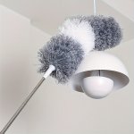 1PC Electrostatic Dusters With Extension Pole Retractable Dust Removal Brush Bendable Head Dusting Brush Reusable Washable Ceili