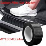 10 5M 3D Carbon Fiber Car Sticker Diy Paste Protector Strip Auto Door Sill Side Mirror Anti Scratch Tape Waterproof Protect Film