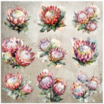 Tear Resistant Deco Print Protea W c