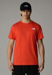 M Short Sleeve Redbox Tee - Crimson Orange & Black