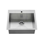 American Standard 18SB.9252211.075 Edgewater Zero Radius Dual Mount 25X22 Single Bowl W grid And Drain Stainless Steel