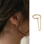 1PC Elegant Tassel Clip On Earrings Fashion Simple No Piercing Chain Ear Clip Fashion Jewelry Gift