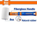 Rubber Mallet Fiberglass Handle 220G WHM7303