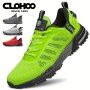 Clohoo Men's Trendy Knitted Breathable Lightweight Comfy Sneakers For Running Jogging Wear-resistant Non-slip Casual Walking Shoes