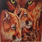 4AKID 5D Diamond Picture - Lion & Protea Flowers