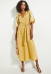 Edit Short Sleeve Embroidery Tunic - Yellow