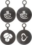 Reusable Stainless Steel Coffee Latte Art Stencils Home Making