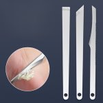 3PCS Stainless Steel Manicure & Pedicure Set - Portable Nail Care Kit For Cuticle Removal Ingrown Correction & Foot Care