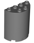 Parts Cylinder Half 2 X 4 X 4 6259 - Dark Bluish Gray
