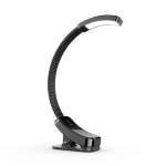 LED Book Reading Light With Stepless Dimming Switch Black