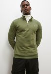 Todd 1 4 Zip Thru Pullover Sweat Top - Olive
