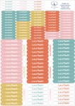 Strip School Labels Multicoloured Bright