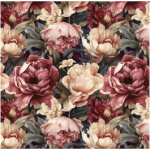 Printed Runner Moody Peonies