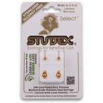Stainless Steel 24K Gold Plated Earrings - Regular April Crystal Bezel