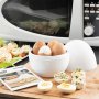 Microwave Egg Cooker 4 Capacity Boiled Egg Cooker Egg Shape Compact Design Saving Time Hard Boiled Egg Cooker For Kitchen