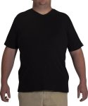 Mens Plain Vneck Tee - 10XL Black