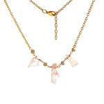 Petra Rose Quartz Gemstone Necklace - Rose Quartz