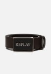 Crust Buffalo Pull-up Leather Belt - Black Brown