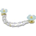 Blue Flower And Pearl Chain Jibbitz - Multi Osfa