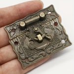 Antique Bronze Decorative Hasp Latch Lock Metal Sliding Buckle For Jewelry Box Cabinet Wooden Case - Set Of 1