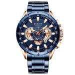 Curren 8363 Chronograph Watchboyz Edition - Rose Gold & Blue