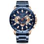 Curren 8363 Chronograph Watchboyz Edition - Rose Gold & Blue
