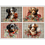 Tear Resistant Deco Print A6 Christmas Pups
