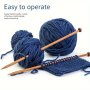 Bambo O Knitting Needles Set - Ergonomic Handle Design Single Point With Cap Variety Of Sizes For Sweater Making And Diy Crafts Durable Carbonized O