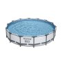 Round Frame Grey Pool Set 6.473L 3.66M X 76CM Bestway