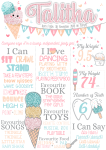 Milestone Board - Ice Cream - A0