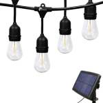 Solac Solar Powered Outdoor LED String Lights- 15M 15 Bulbs