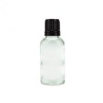 50ML Clear Glass Bottle With Fast Flow Dropper Cap - Black