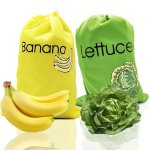 1PC Durable Banana & Vegetable Storage Bag - Prevents Ripening Washable & Lightweight Kitchen Organizer