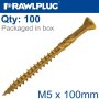 R-dsx Decking Screws M5 X 100X60 Ginger Ruspert X100-BOX