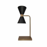 Bowtie Metal Arc Table Lamp Black Gold