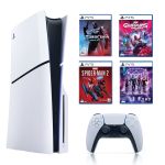 Sony Playstation 5 Slim+marvel's Spiderman 2+GOTHAM Knights+robocop+marvel's Guardians Of The Galaxy