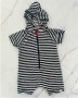 Woolworths Blue And White Towelling Romper 3/6M
