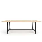 Tami Steel Table - White Oak