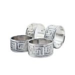 4PC Silver Versace Napkin Ring SGN797