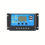 Powmr 30A Solar Charge Controller Solar Panel Charge Controller 12V 24V Dual USB Adjustable Parameter Backlight Lcd Display And