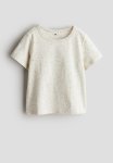 Cotton Jersey T-Shirt - Natural White Spotted