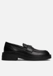 Tommy Hilfiger Flat Leather Loafer - Black